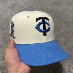 Twins Cream and Blue Baseball Cap 7 1/4